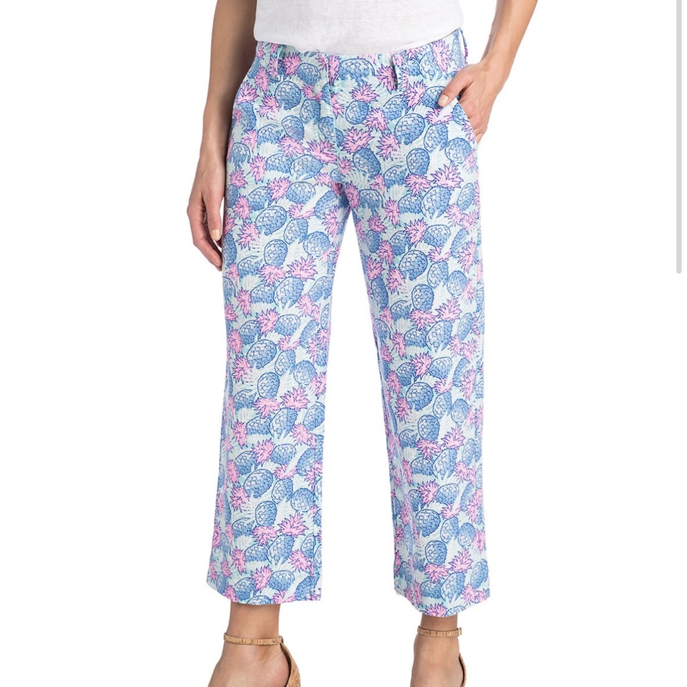 NEW Vineyard Vines Pineapple Bowfront Catamaran Caicos Pants Women’s Size 4